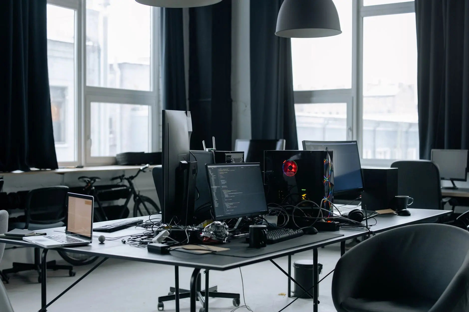 Modern technology innovation center and startup workspace hub